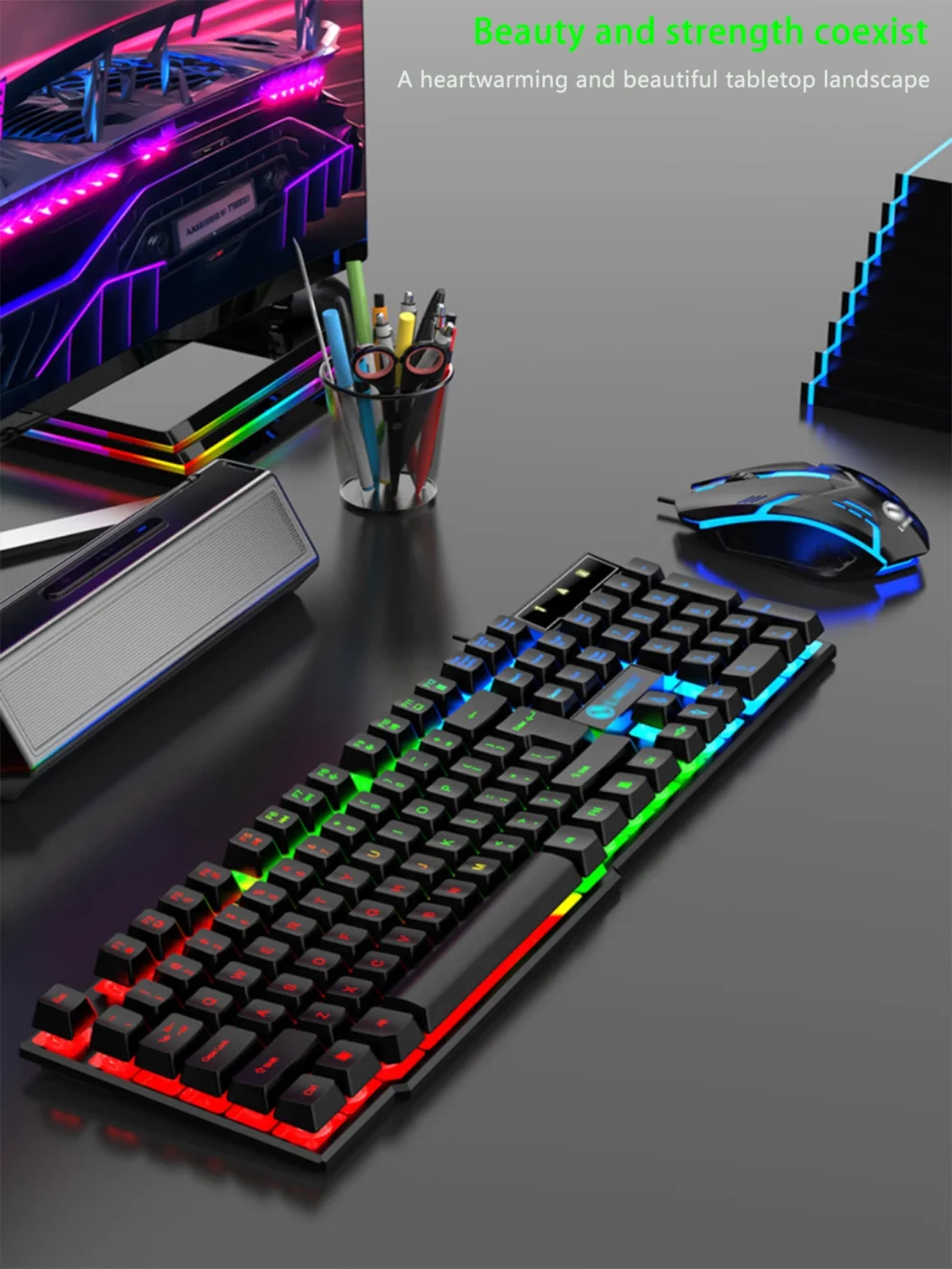 Conjunto de teclado e mouse de jogo com fio - Imagem 2